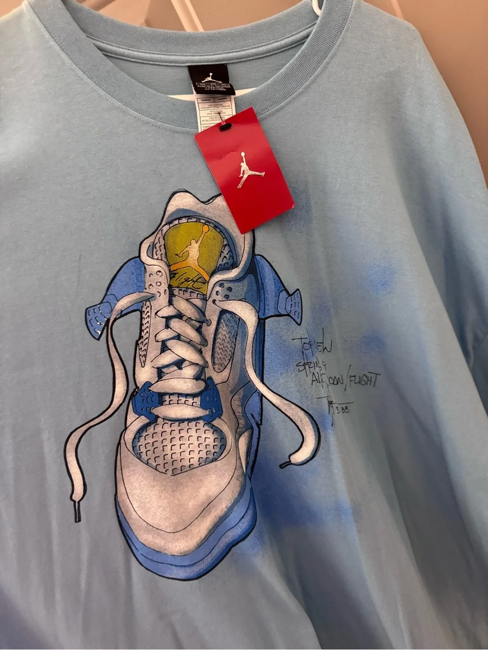Jordan Men’s Light Blue Sneaker Graphic Tee